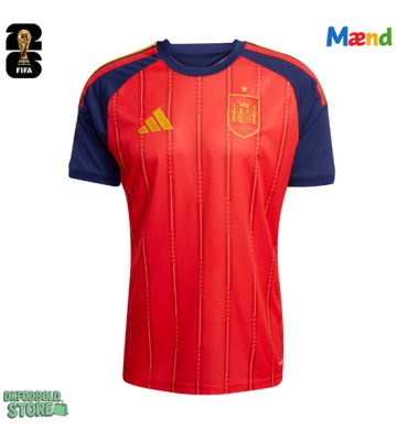 Spanien Replika Hjemmebanetrøje VM 2026 Kortærmet